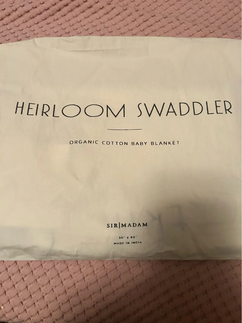 Heirloom Swaddler Organic Cotton Baby Blanket - Cream